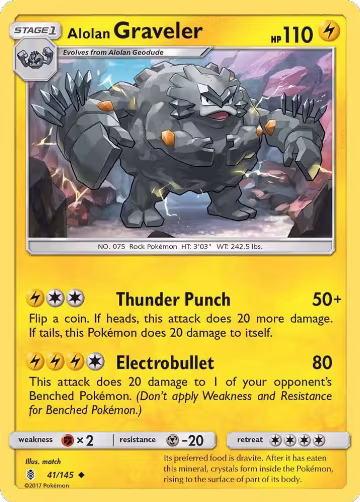Alolan Graveler (41/145), SM - Guardians Rising — Pokémon card price