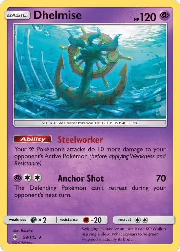 Dhelmise (59/145), SM - Guardians Rising — Pokémon card price