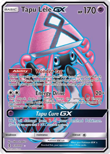 Tapu Lele GX (Full Art) (137/145), SM - Guardians Rising — Pokémon card price