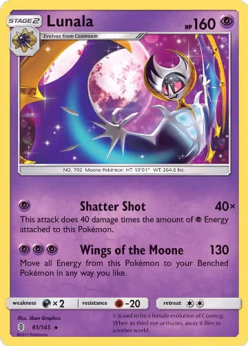 Lunala (61/145), SM - Guardians Rising — Pokémon card price