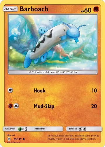 Barboach (70/145), SM - Guardians Rising — Pokémon card price