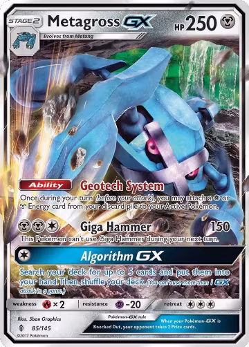 Metagross GX (85/145), SM - Guardians Rising — Pokémon card price