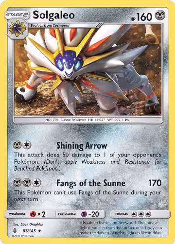 Solgaleo (87/145), SM - Guardians Rising — Pokémon card price