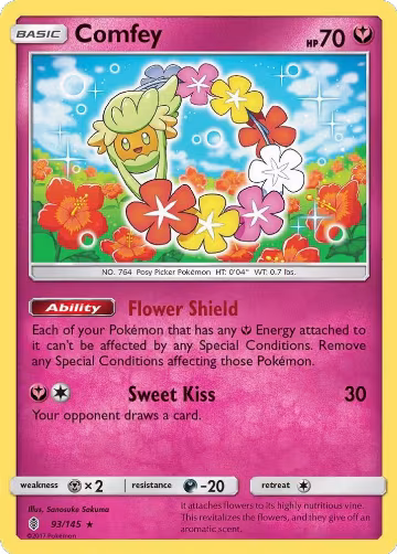 Comfey (93/145), SM - Guardians Rising — Pokémon card price