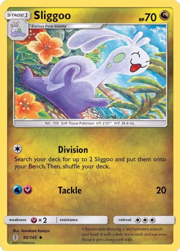 Sliggoo (95/145), SM - Guardians Rising — Pokémon card price