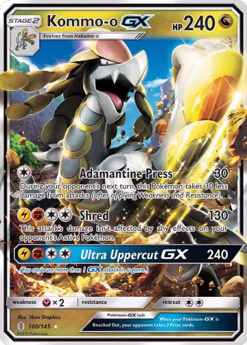 Kommo-o GX (100/145), SM - Guardians Rising — Pokémon card price