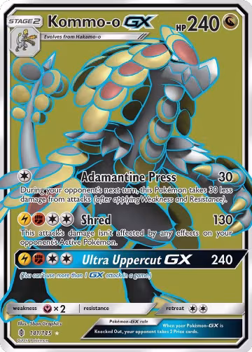 Kommo-o GX (Full Art) (141/145), SM - Guardians Rising — Pokémon card price