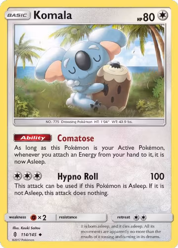Komala (114/145), SM - Guardians Rising — Pokémon card price