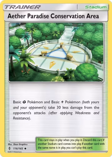 Aether Paradise Conservation Area (116/145), SM - Guardians Rising — Pokémon card price