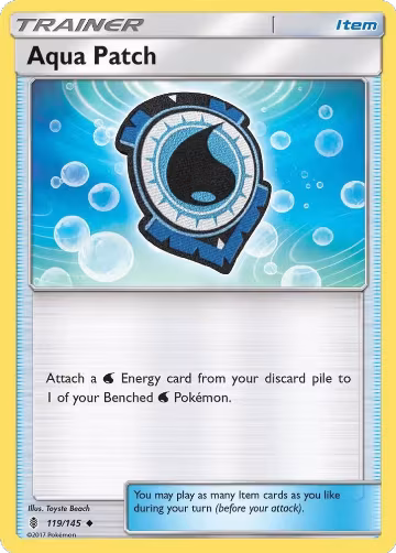 Aqua Patch (119/145), SM - Guardians Rising — Pokémon card price