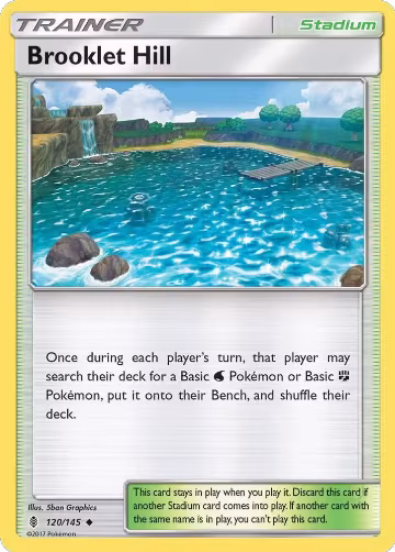 Brooklet Hill (120/145), SM - Guardians Rising — Pokémon card price