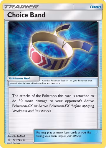 Choice Band (121/145), SM - Guardians Rising — Pokémon card price