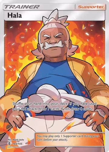 Hala (Full Art) (143/145), SM - Guardians Rising — Pokémon card price