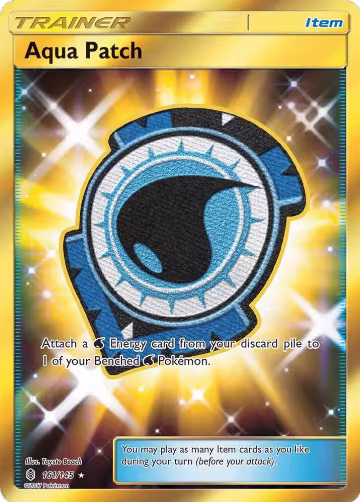 Aqua Patch (Secret) (161/145), SM - Guardians Rising — Pokémon card price