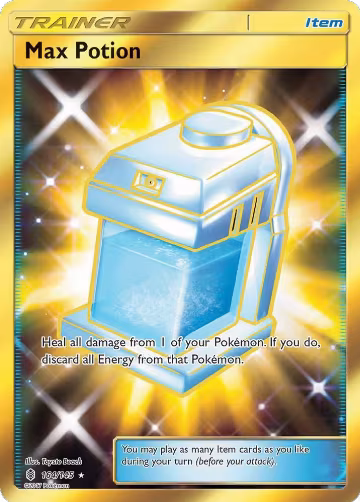 Max Potion (Secret) (164/145), SM - Guardians Rising — Pokémon card price