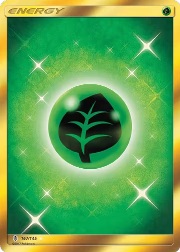 Grass Energy (Secret) (167/145), SM - Guardians Rising — Pokémon card price