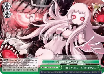 I told you… it's hopeless… (Parallel Foil) (KC/SE28-E25 CC), KanColle: Fleet in the Deep Sea, Sighted! — Weiß Schwarz card price