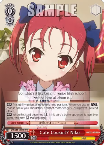 Cute Cousin!? Niko (RRR) (AW/S18-E059R RRR), Accel World — Weiß Schwarz card price