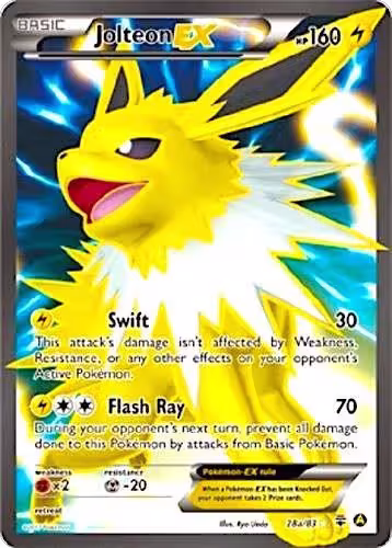 Jolteon EX - 28a/83 (028a/083), Alternate Art Promos — Pokémon card price