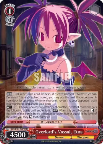 Overlord's Vassal, Etna (RRR) (DG/EN-S03-TE07R RRR), Disgaea — Weiß Schwarz card price