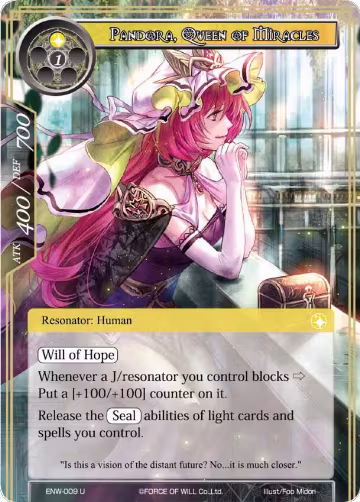 Pandora, Queen of Miracles (ENW-009), Echoes of the New World — Force of Will card price