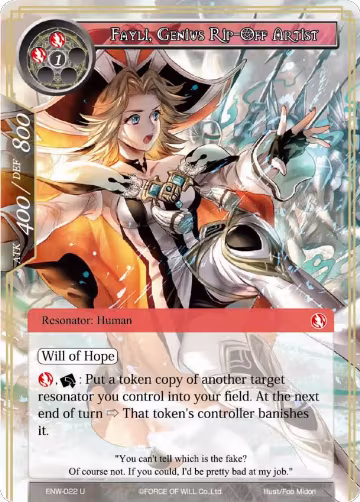 Fayli, Genius Rip-Off Artist (ENW-022), Echoes of the New World — Force of Will card price