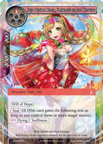 Red Riding Hood, Rainbow to the Heavens (ENW-029), Echoes of the New World — Force of Will card price
