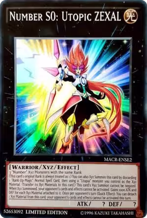 Number S0: Utopic ZEXAL (MACR-ENSE2), Maximum Crisis — Yu-Gi-Oh! card price