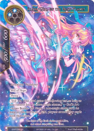 Alice, Girl of the Blue Planet (Full Art) (ENW-036), Echoes of the New World — Force of Will card price