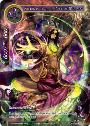 Abdul Alhazred, Poet of Madness (L4 Pre-release Party), Promo Cards — Force of Will card price