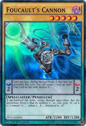 Foucault's Cannon (PEVO-EN024), Pendulum Evolution — Yu-Gi-Oh! card price