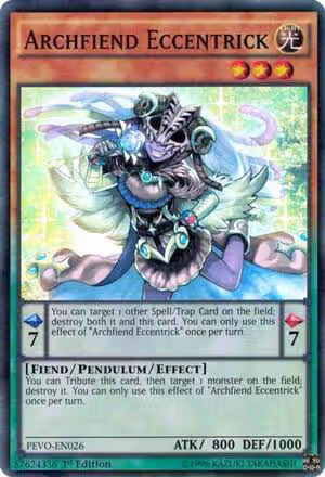 Archfiend Eccentrick (PEVO-EN026), Pendulum Evolution — Yu-Gi-Oh! card price