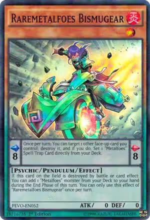 Raremetalfoes Bismugear (PEVO-EN052), Pendulum Evolution — Yu-Gi-Oh! card price
