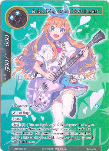 Alice, Girl of the Blue Planet (Alternate Full Art) (ENW-036), Echoes of the New World — Force of Will card price