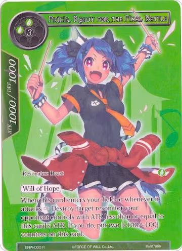 Pricia, Ready for the Final Battle (Alternate Full Art) (ENW-060), Echoes of the New World — Force of Will card price