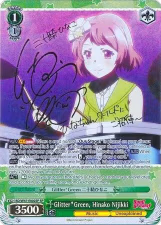 Glitter*Green, Hinako Nijikki (SP) (BD/W47-E002SP SP), BanG Dream! — Weiß Schwarz card price