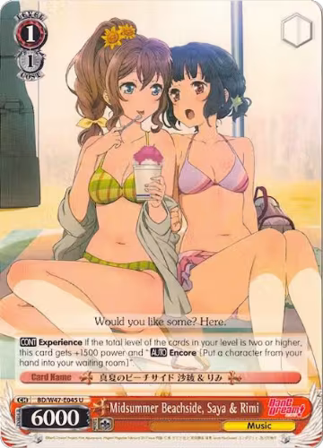 Midsummer Beachside, Saya & Rimi (BD/W47-E045 U) — card price
