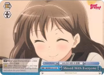 Moved With Everyone (BD/W47-E117 CC), BanG Dream! — Weiß Schwarz card price