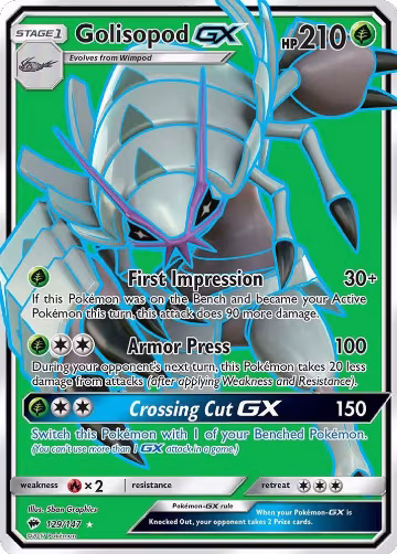Golisopod GX (Full Art) (129/147), SM - Burning Shadows — Pokémon card price