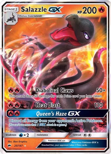 Salazzle GX (25/147), SM - Burning Shadows — Pokémon card price
