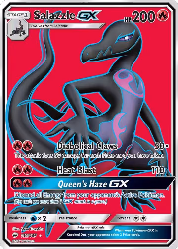 Salazzle GX (Full Art) (132/147), SM - Burning Shadows — Pokémon card price