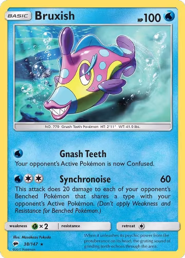 Bruxish (38/147), SM - Burning Shadows — Pokémon card price