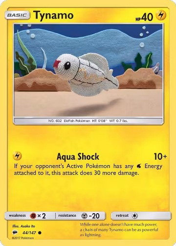 Tynamo (44/147), SM - Burning Shadows — Pokémon card price