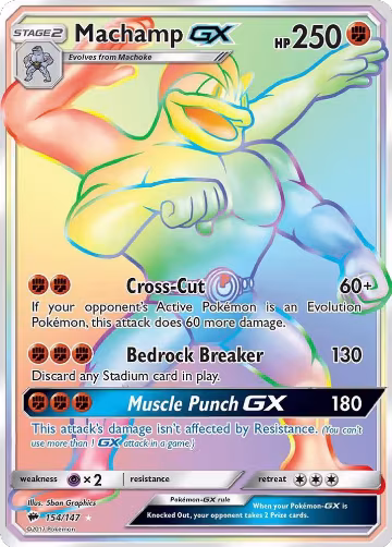 Machamp GX (Secret) (154/147), SM - Burning Shadows — Pokémon card price