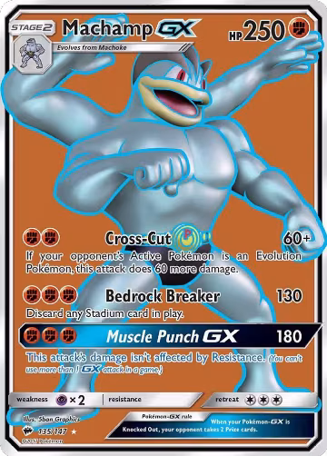 Machamp GX (Full Art) (135/147), SM - Burning Shadows — Pokémon card price