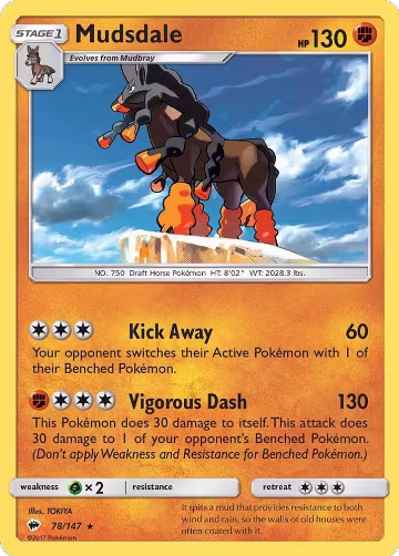 Mudsdale (78/147), SM - Burning Shadows — Pokémon card price