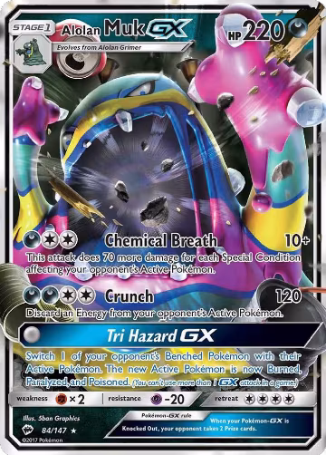 Alolan Muk GX (84/147), SM - Burning Shadows — Pokémon card price
