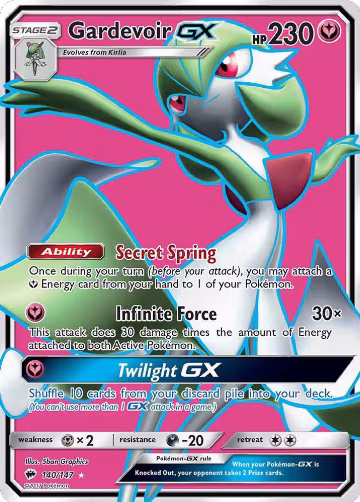 Gardevoir GX (Full Art) (140/147), SM - Burning Shadows — Pokémon card price