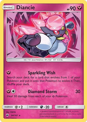 Diancie (94/147), SM - Burning Shadows — Pokémon card price