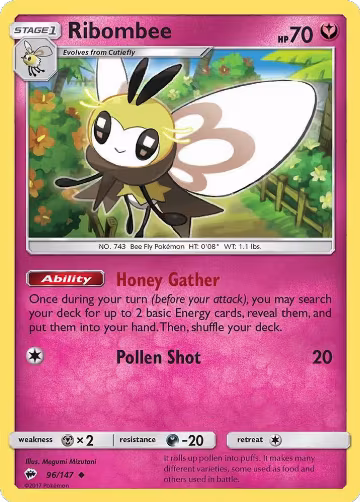 Ribombee (96/147), SM - Burning Shadows — Pokémon card price